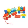 New three-section building block train wooden children's educational disassembly and assembly combination toy gift for boys and girls Specification image